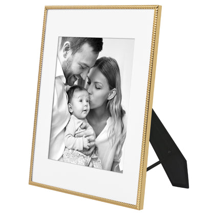 Americanflat Picture Frame with Mat | Rope-Style Textured Detailing | Shatter-Resistant Glass