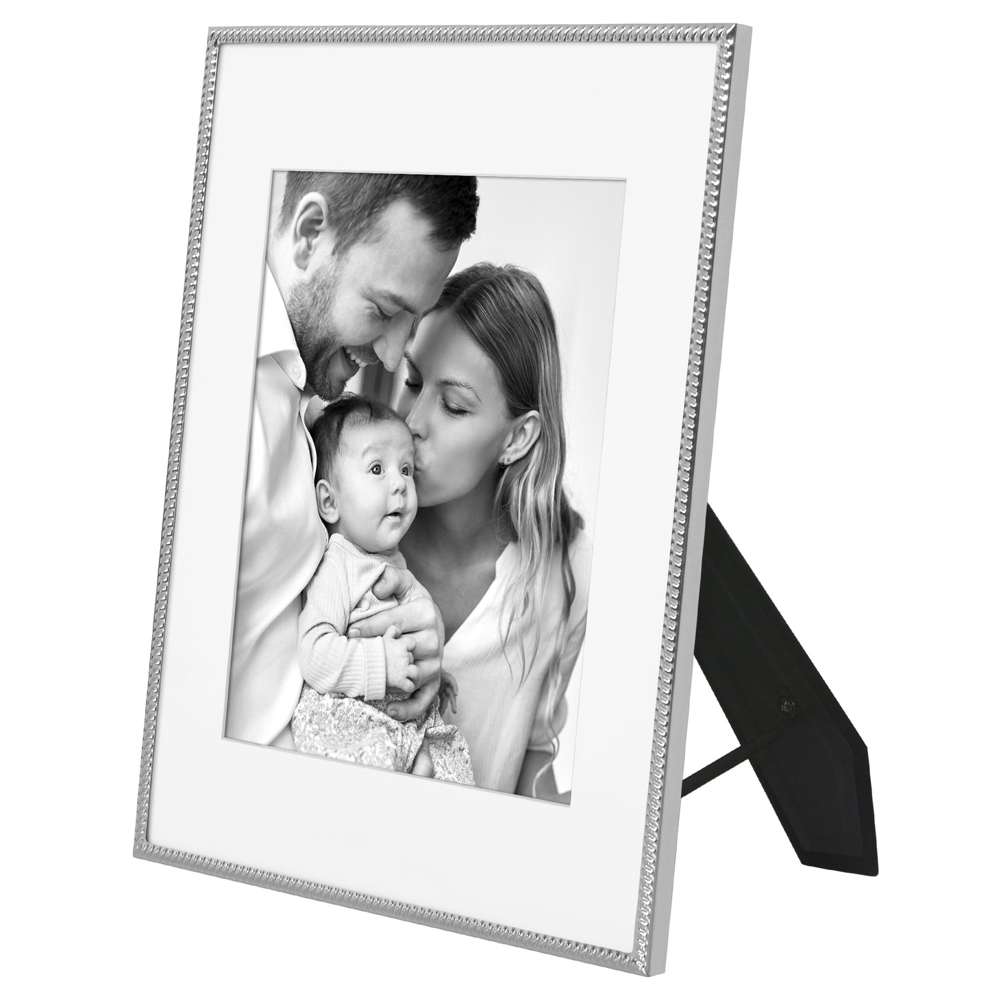 Americanflat Picture Frame with Mat | Rope-Style Textured Detailing | Shatter-Resistant Glass