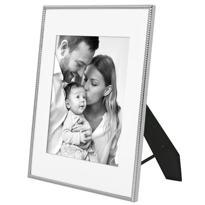 Americanflat Picture Frame with Mat | Rope-Style Textured Detailing | Shatter-Resistant Glass