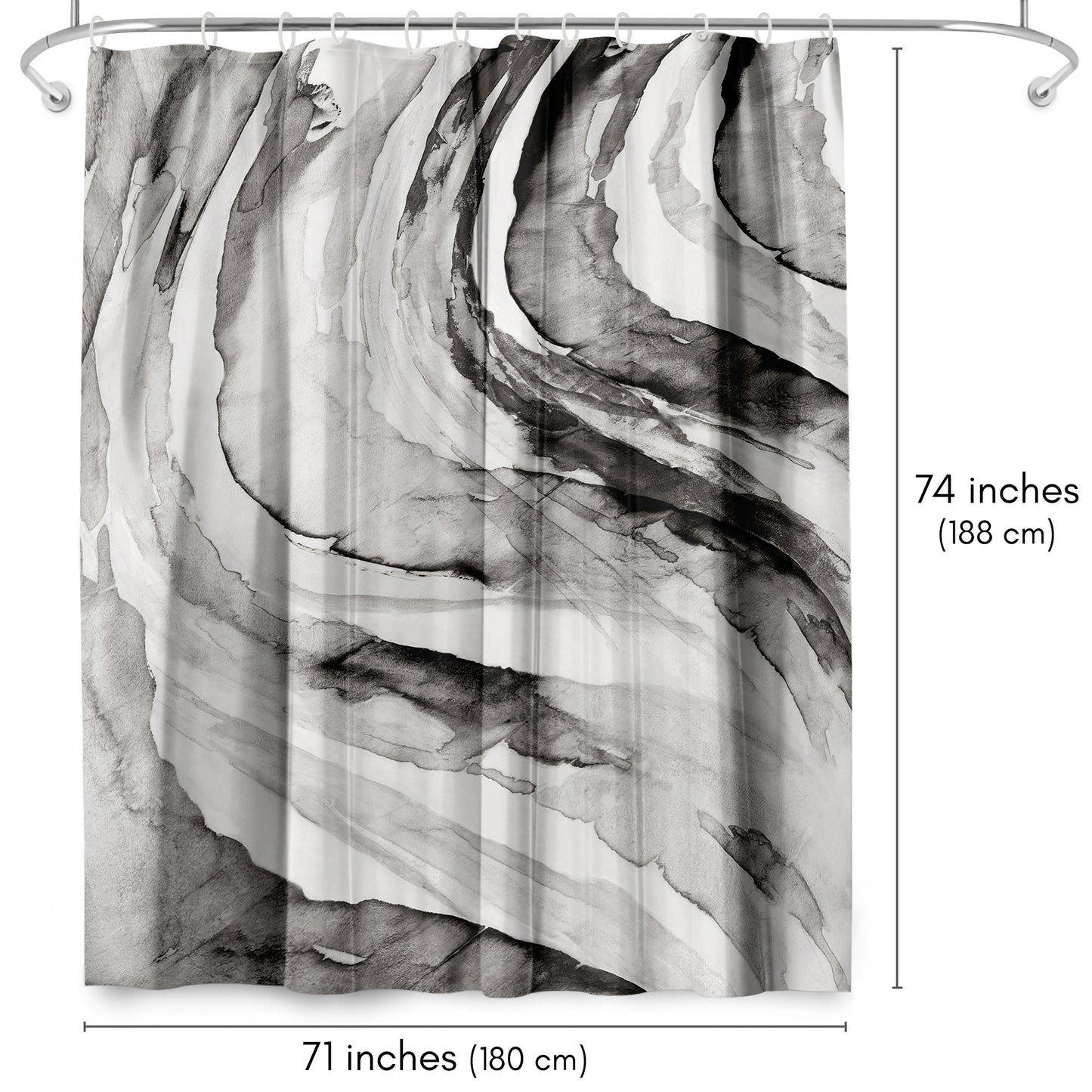 Abstract Shower Curtain Gulf by PI Creative Art