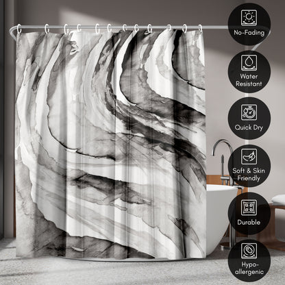 Abstract Shower Curtain Gulf by PI Creative Art