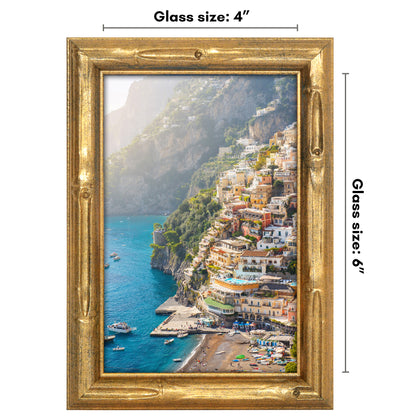 Americanflat Picture Frame | Faux Bamboo Molding | Shatter-Resistant Glass