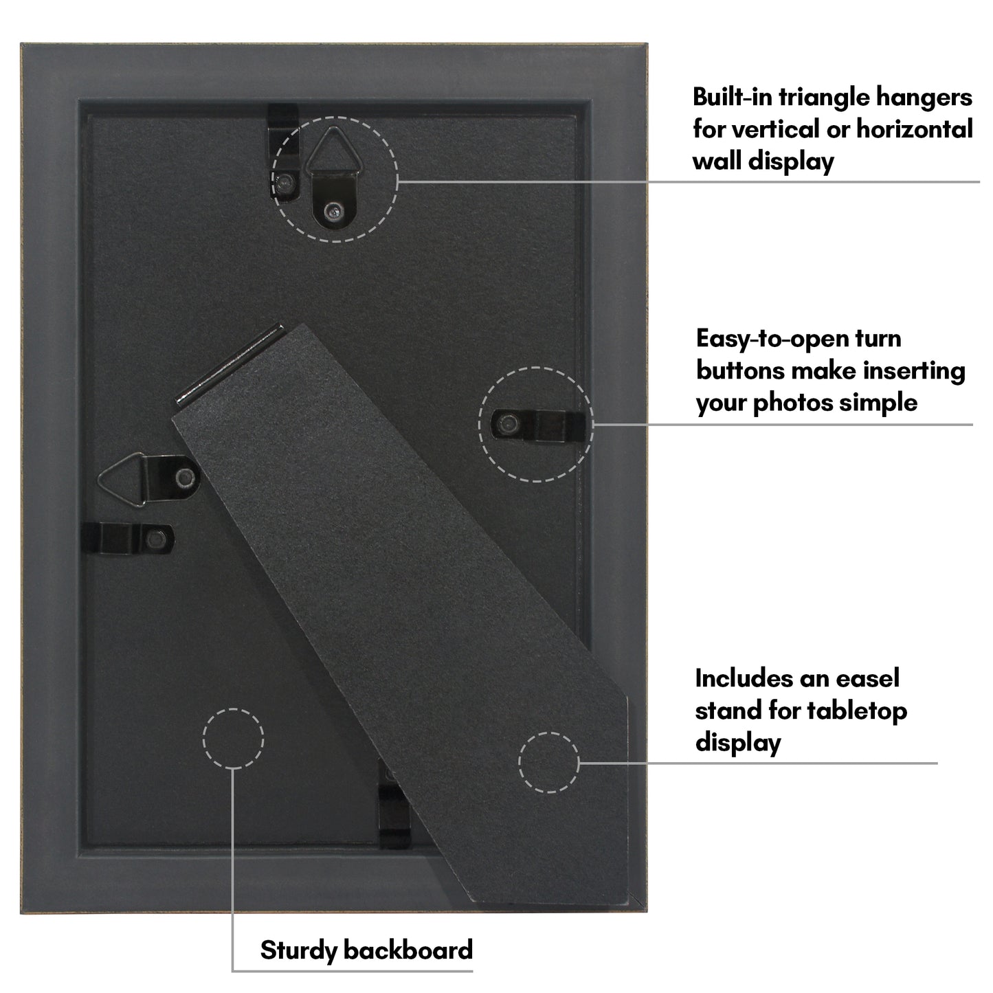 Americanflat Picture Frame | Faux Bamboo Molding | Shatter-Resistant Glass