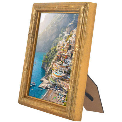 Americanflat Picture Frame | Faux Bamboo Molding | Shatter-Resistant Glass