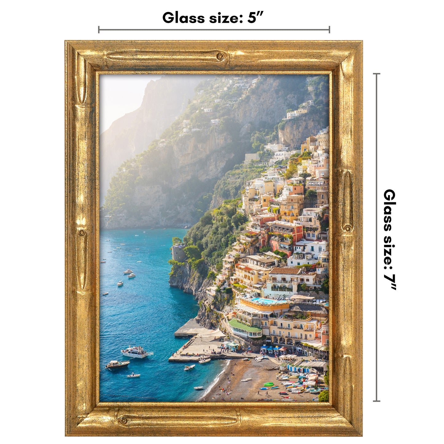 Americanflat Picture Frame | Faux Bamboo Molding | Shatter-Resistant Glass
