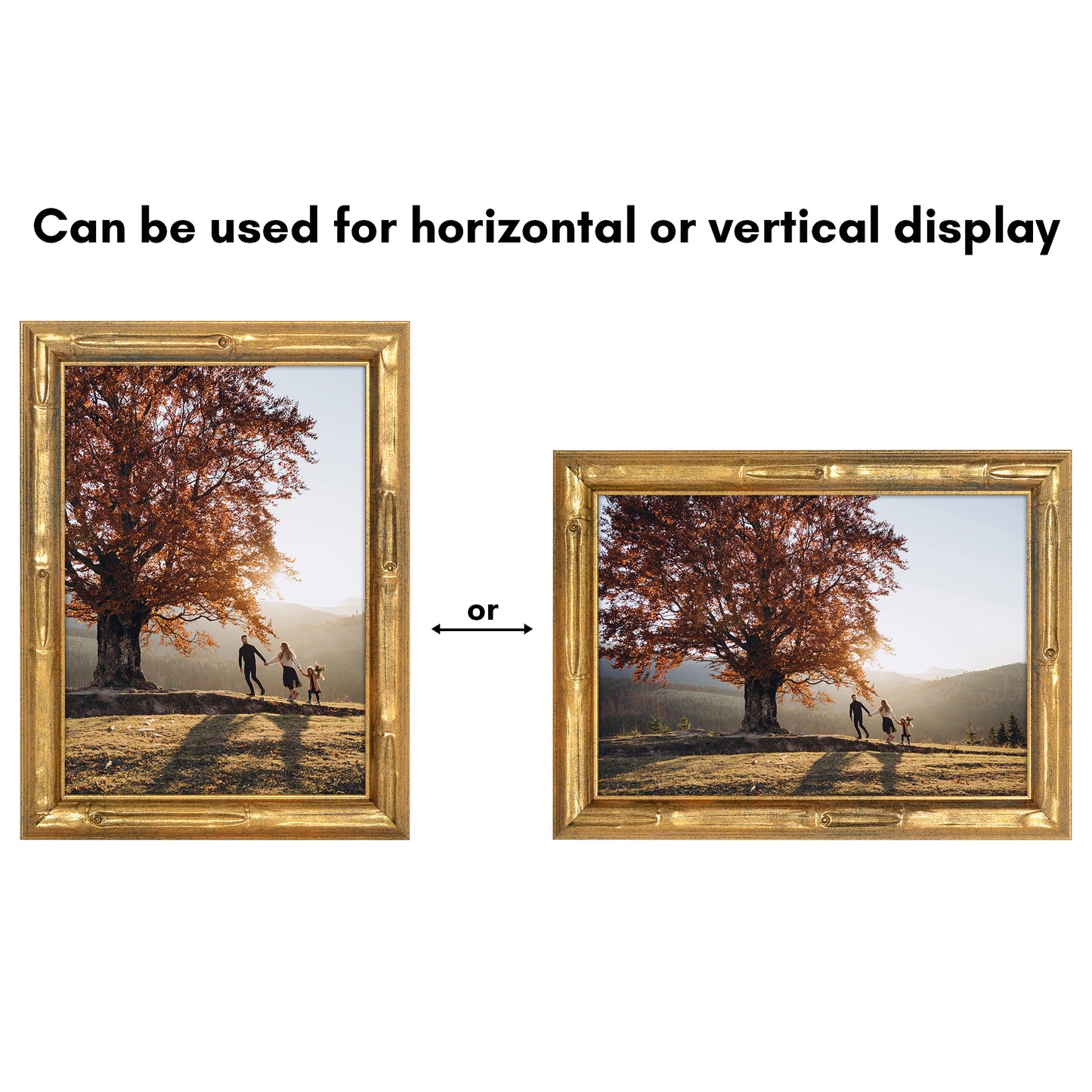 Americanflat Picture Frame | Faux Bamboo Molding | Shatter-Resistant Glass
