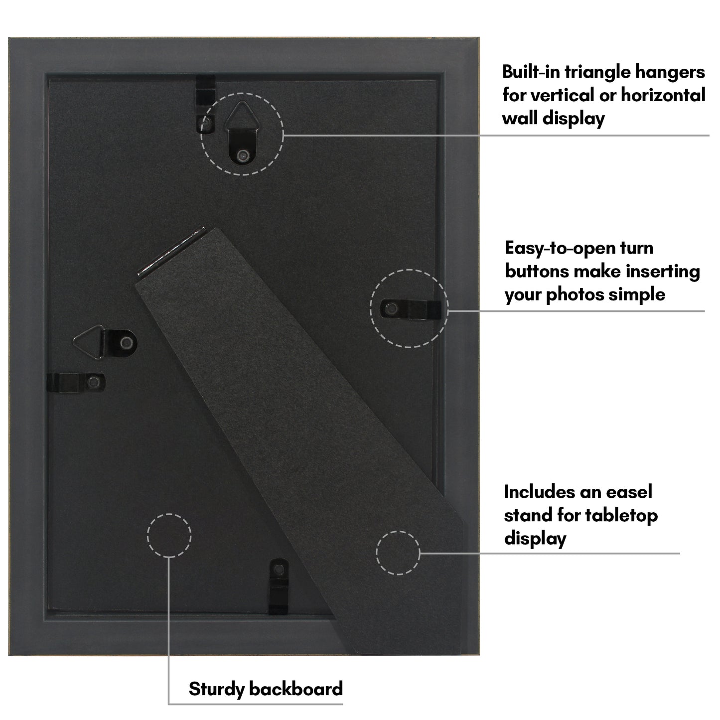 Americanflat Picture Frame | Faux Bamboo Molding | Shatter-Resistant Glass