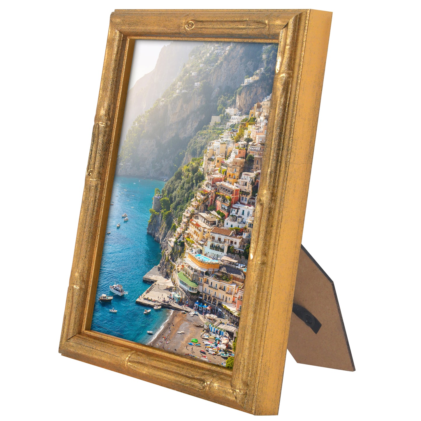 Americanflat Picture Frame | Faux Bamboo Molding | Shatter-Resistant Glass