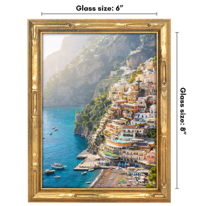 Americanflat Picture Frame | Faux Bamboo Molding | Shatter-Resistant Glass