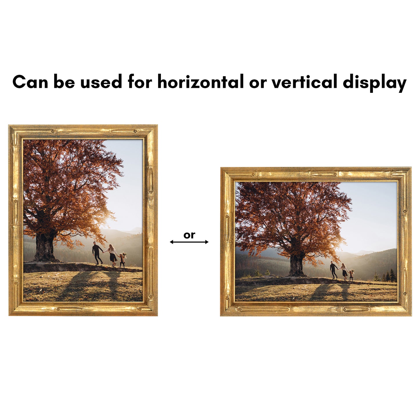 Americanflat Picture Frame | Faux Bamboo Molding | Shatter-Resistant Glass