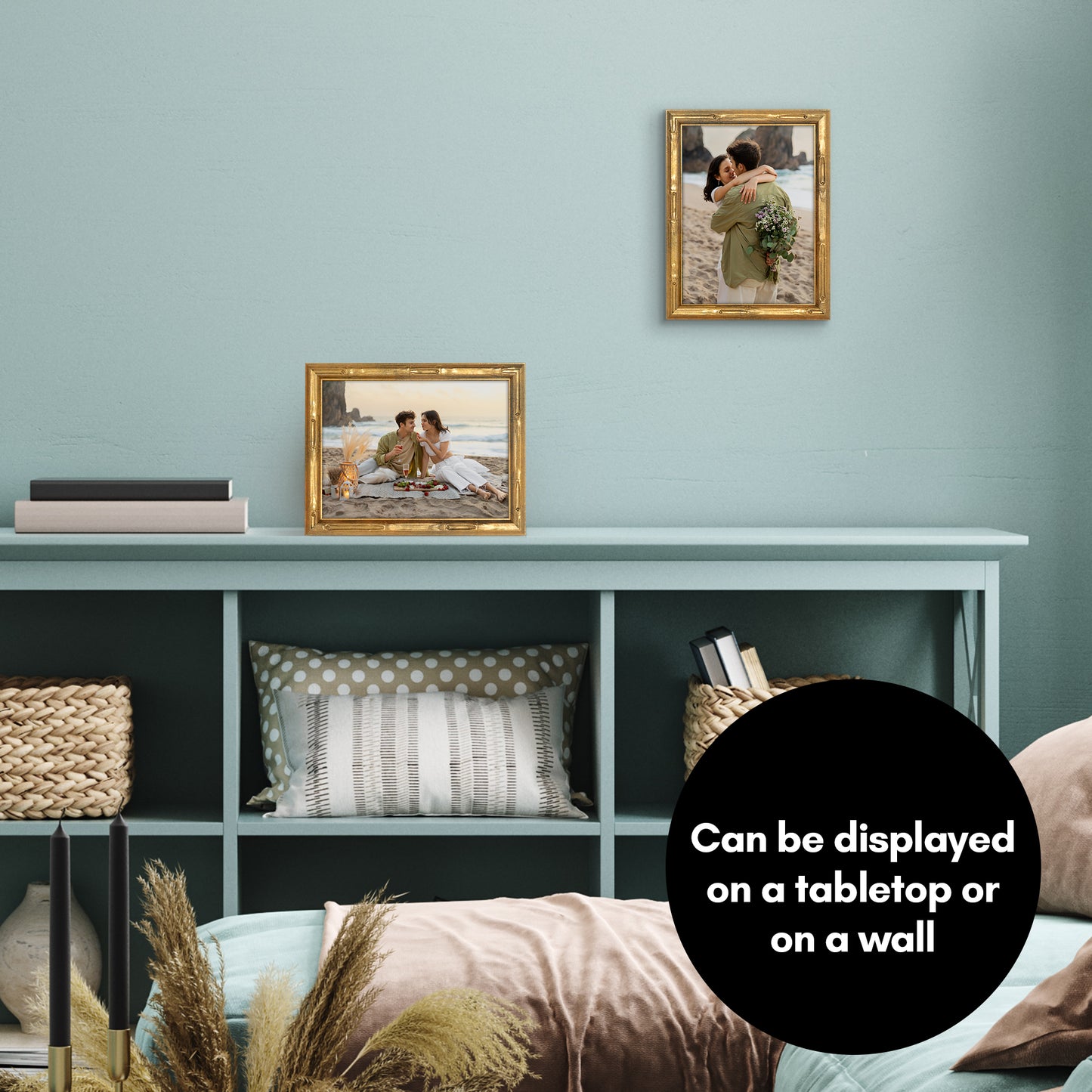 Americanflat Picture Frame | Faux Bamboo Molding | Shatter-Resistant Glass