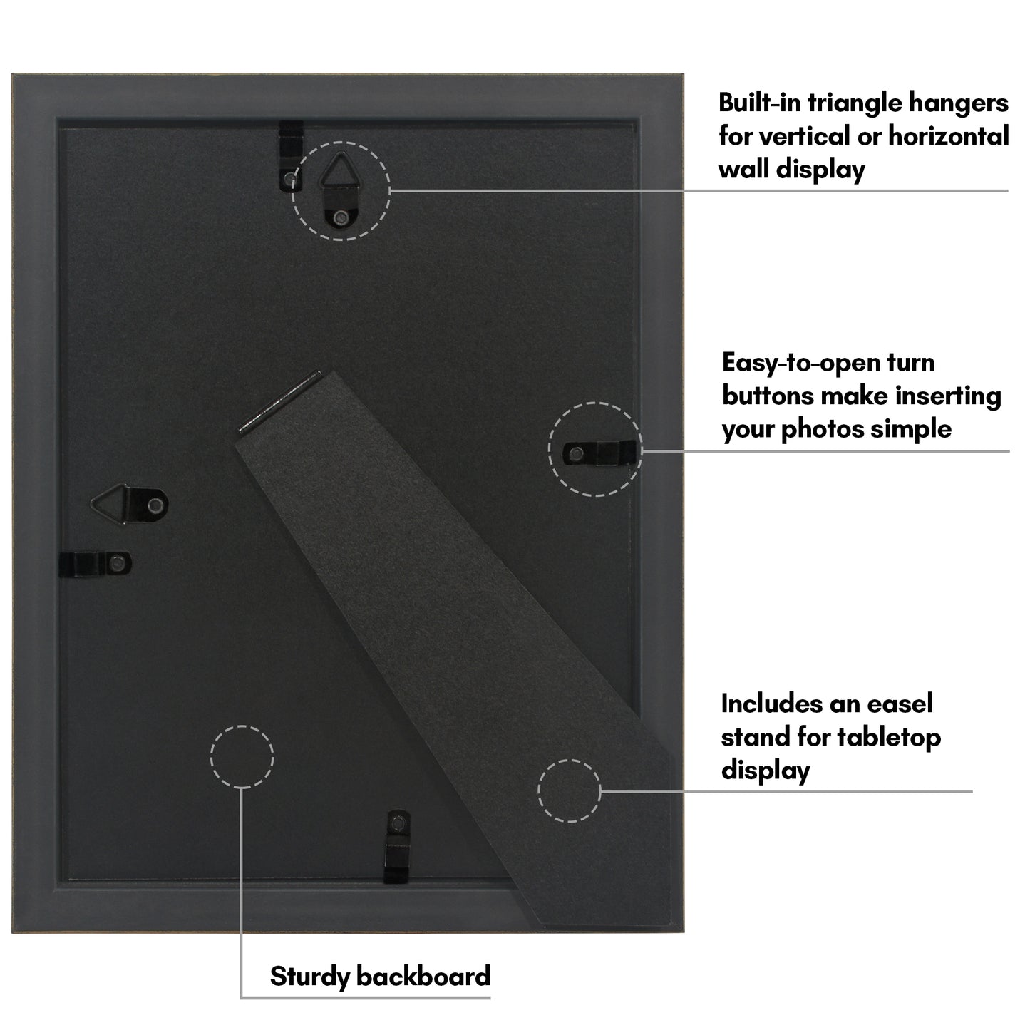 Americanflat Picture Frame | Faux Bamboo Molding | Shatter-Resistant Glass