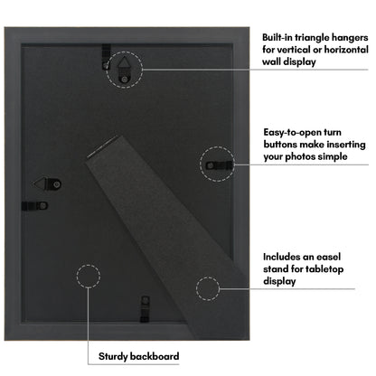 Americanflat Picture Frame | Faux Bamboo Molding | Shatter-Resistant Glass