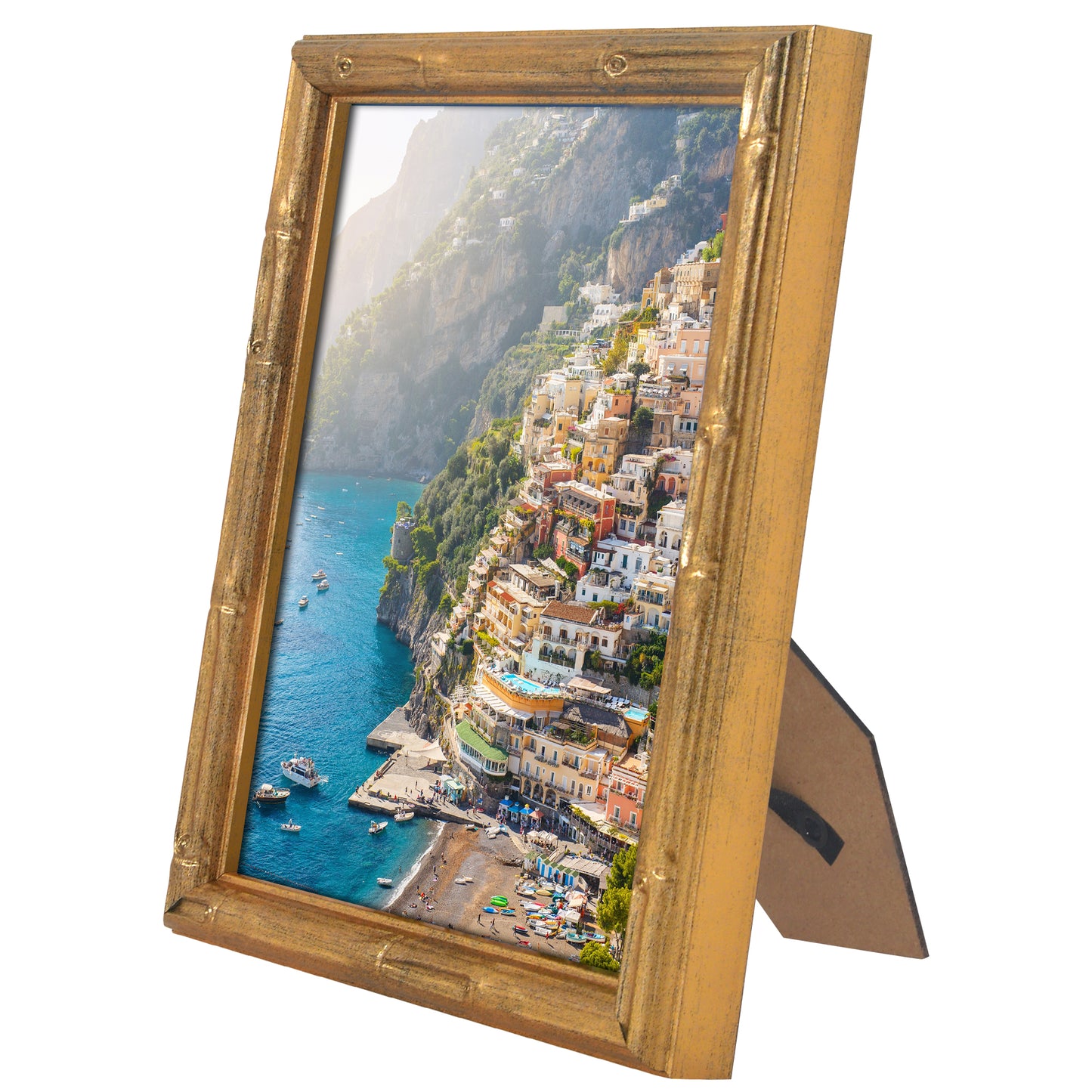 Americanflat Picture Frame | Faux Bamboo Molding | Shatter-Resistant Glass