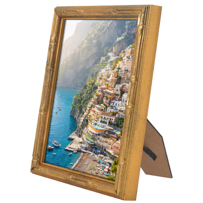Americanflat Picture Frame | Faux Bamboo Molding | Shatter-Resistant Glass