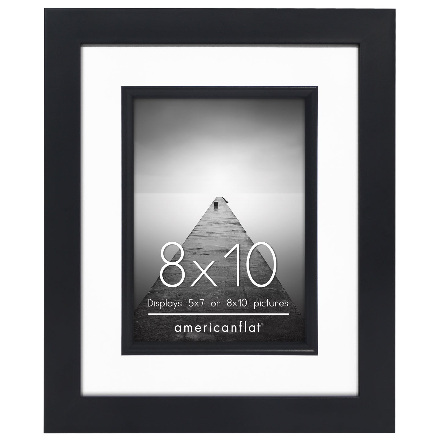 Americanflat Picture Frame | Decorative Inner Mat Accent