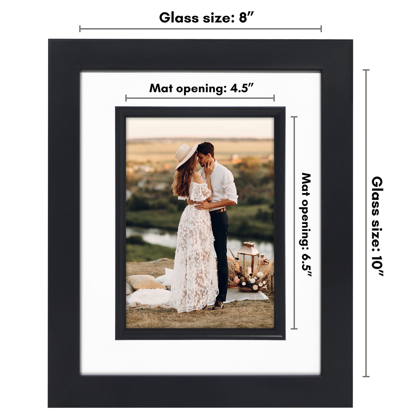 Americanflat Picture Frame | Decorative Inner Mat Accent