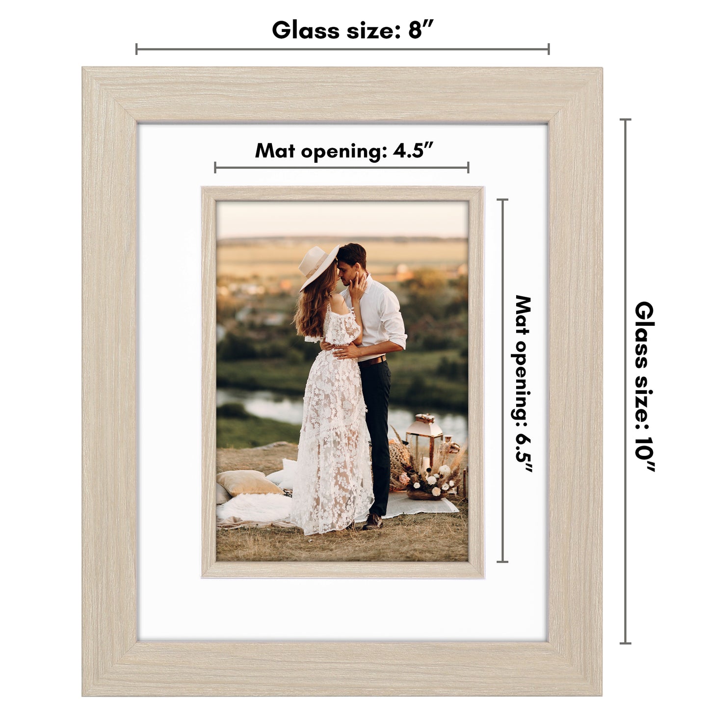 Americanflat Picture Frame | Decorative Inner Mat Accent