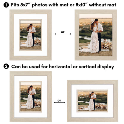 Americanflat Picture Frame | Decorative Inner Mat Accent