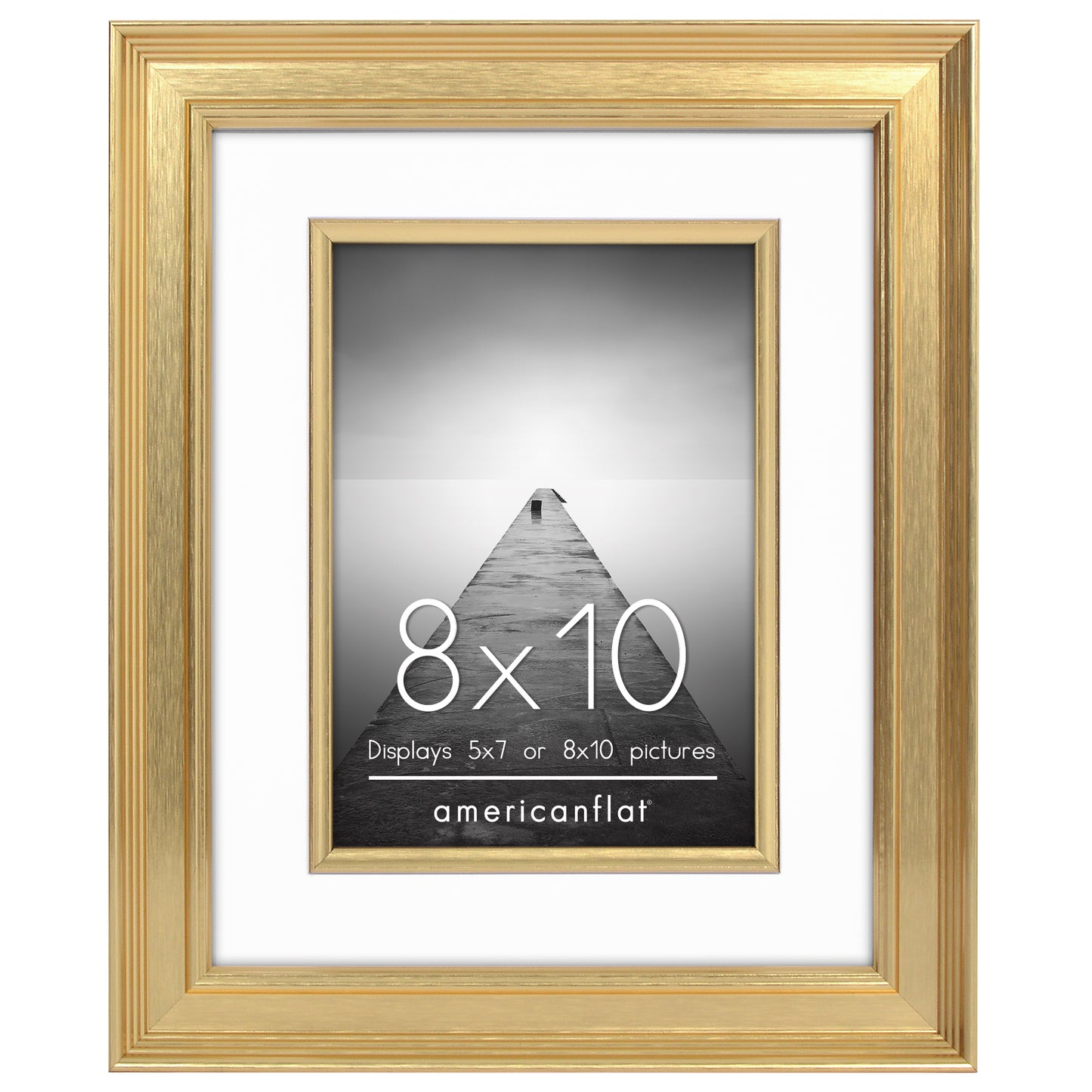Americanflat Picture Frame | Decorative Inner Mat Accent