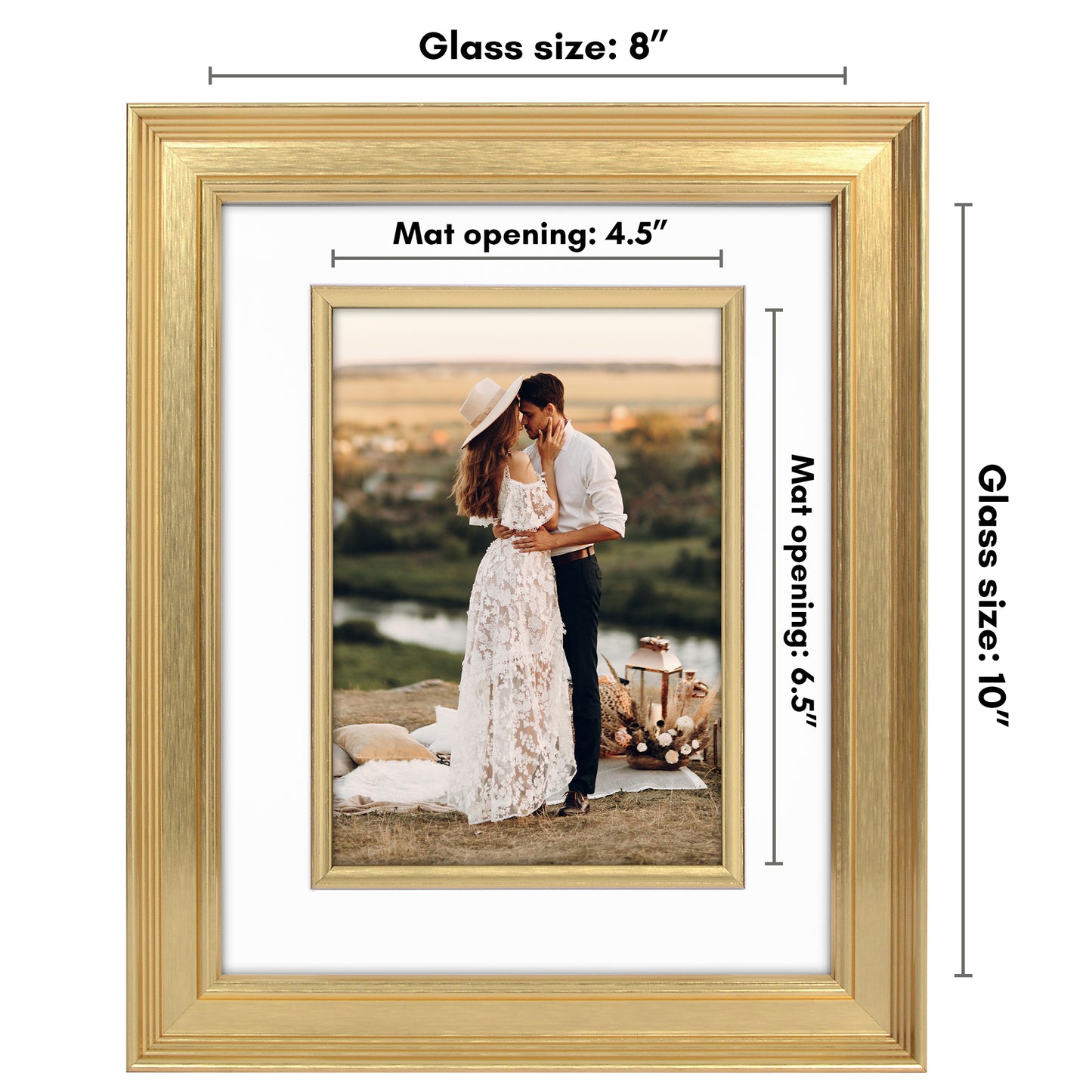 Americanflat Picture Frame | Decorative Inner Mat Accent