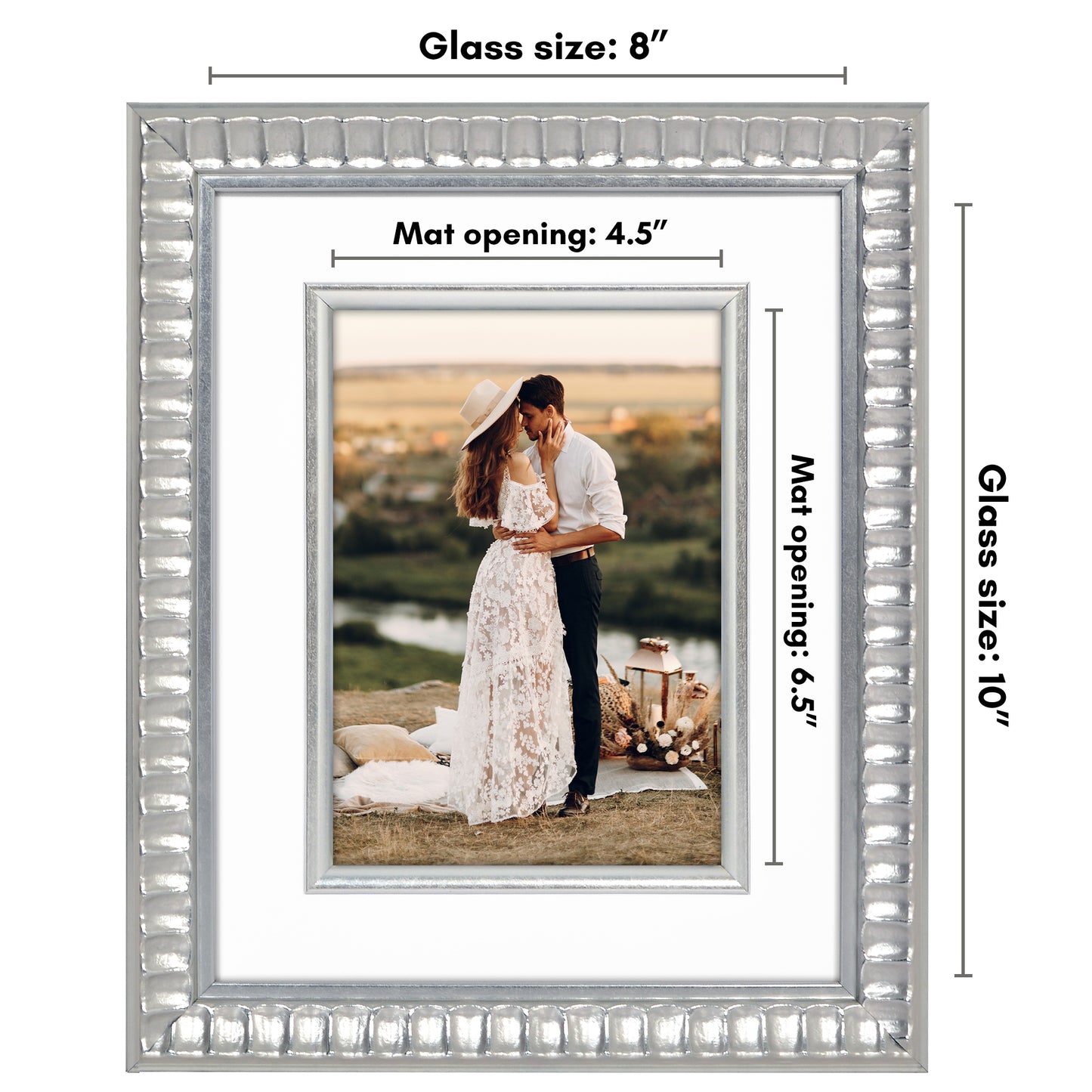 Americanflat Picture Frame | Decorative Inner Mat Accent