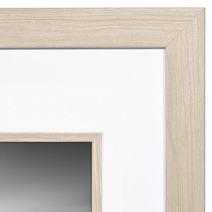 Americanflat Picture Frame with Decorative Inner Mat Accent - Statement Frame with Polished Plexiglass