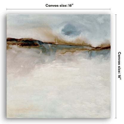 Abstract Earth Tones Canvas Wall Art - Gallery Wrap - The ‘Memories of Lake’ by Pi Creative Art