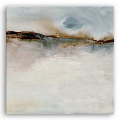 Abstract Earth Tones Canvas Wall Art - Gallery Wrap - The ‘Memories of Lake’ by Pi Creative Art