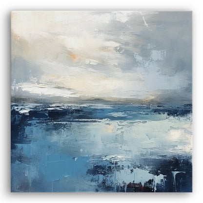 Abstract Earth Tones Canvas Wall Art - Gallery Wrap - The ‘Oasis of Serenity’ by Pi Creative Art