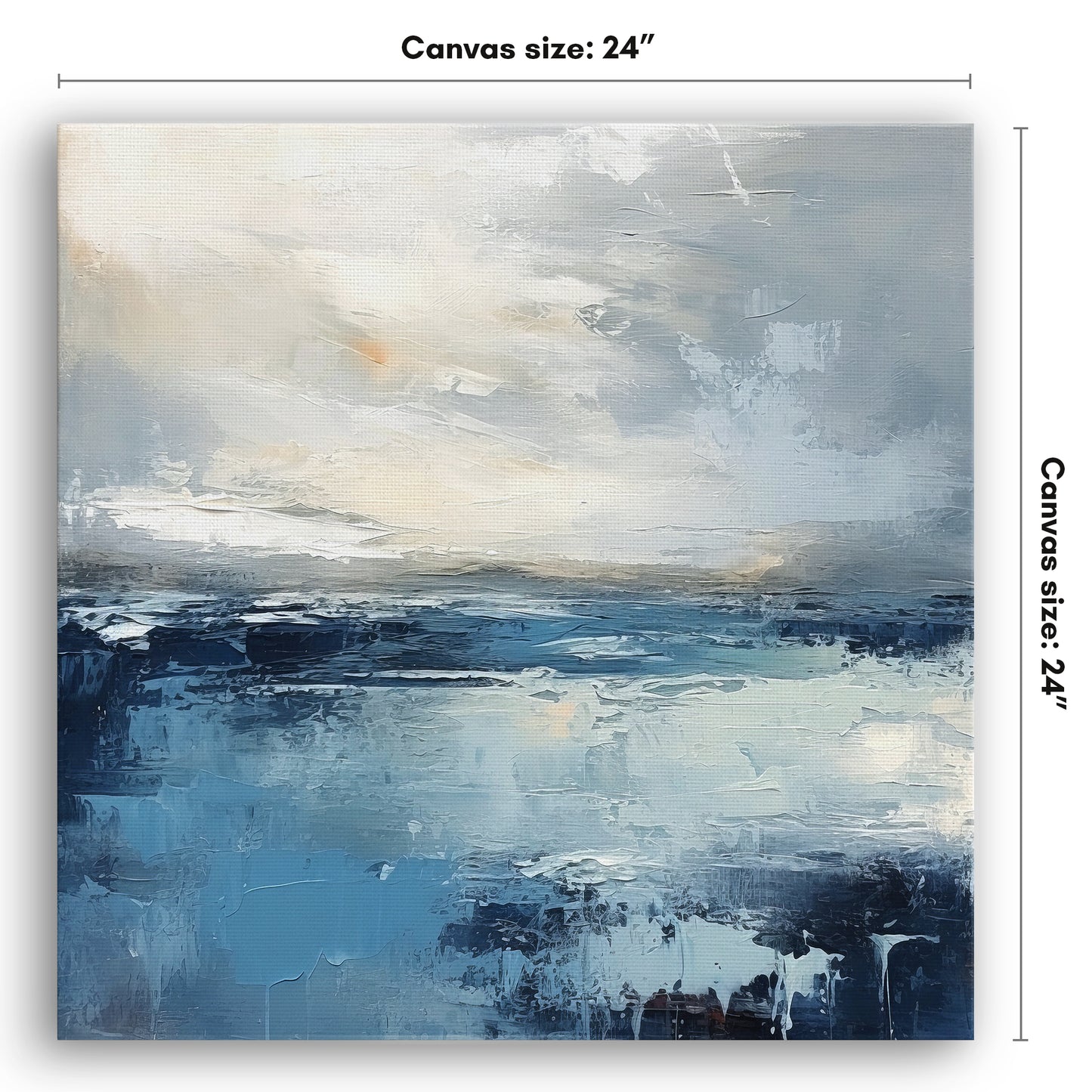 Abstract Earth Tones Canvas Wall Art - Gallery Wrap - The ‘Oasis of Serenity’ by Pi Creative Art