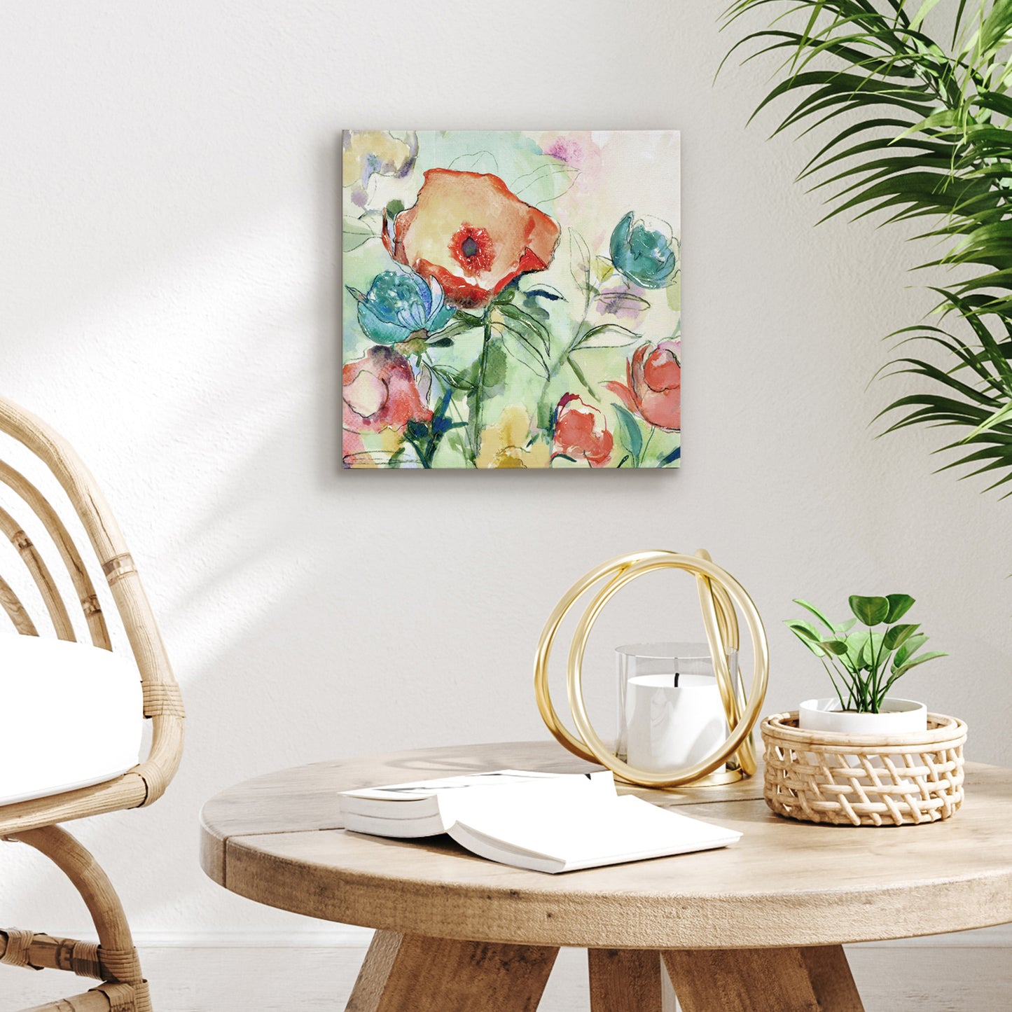 Americanflat Floral Canvas Wall Art with Hand-Painted Accents - Gallery Wrap - Blossom Lullaby