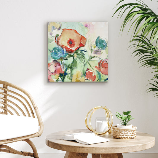 Americanflat Floral Canvas Wall Art with Hand-Painted Accents - Gallery Wrap - Blossom Lullaby