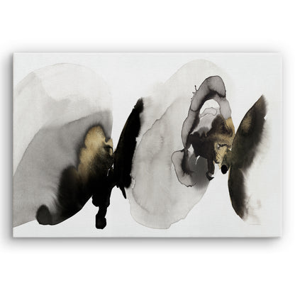Black and White Modern Canvas Wall Art - Gallery Wrap - The ‘Flowing Rythm’ by Pi Creative Art