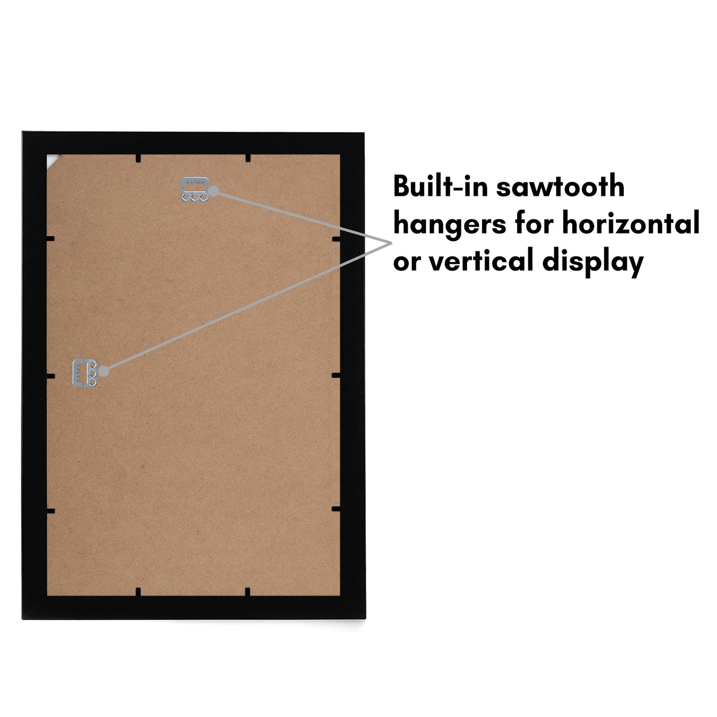 Picture Frame Set of 4 - Engineered Wood with Shatter Resistant Glass - Horizontal and Vertical Formats