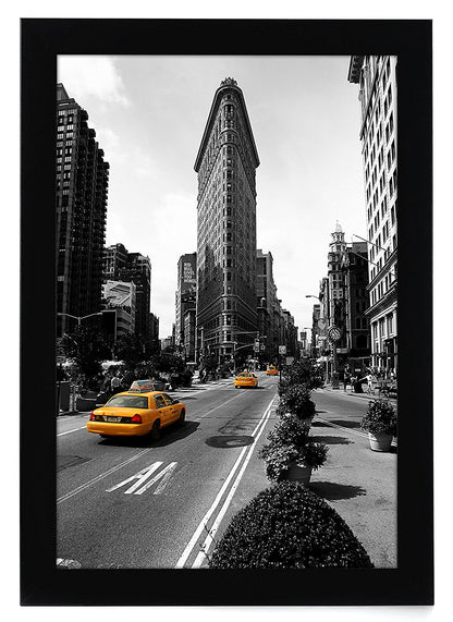 Americanflat 11x17 Picture Frame with Shatter-Resistant Glass - Signature Collection - Gallery-Style Frames Made of Engineered Wood - Photo Frame for Wall Display - Black