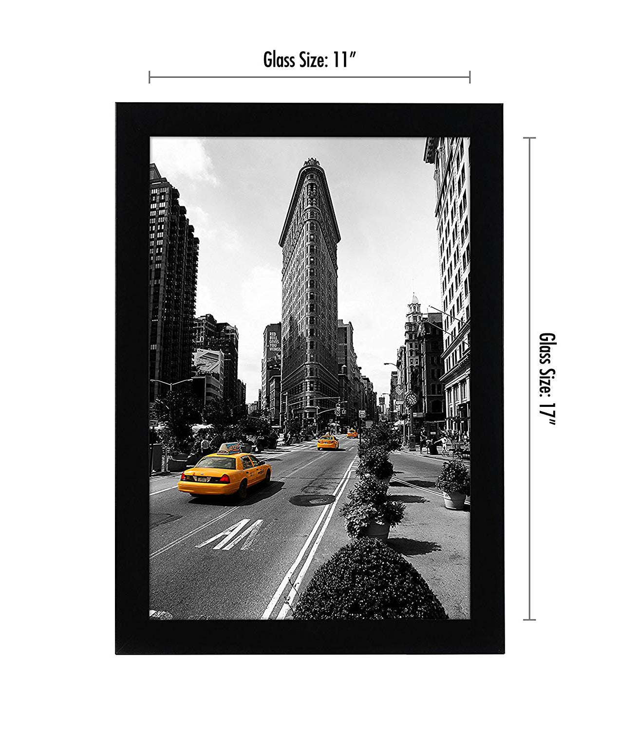 Americanflat 11x17 Picture Frame with Shatter-Resistant Glass - Signature Collection - Gallery-Style Frames Made of Engineered Wood - Photo Frame for Wall Display - Black