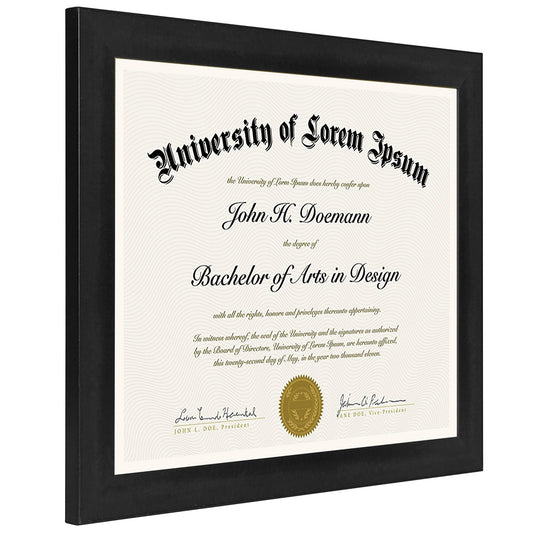 8.5x11 Diploma Frame - Set of 4 - Use as Diploma Frame or Certificate Frame with Shatter Resistant Glass - For Wall and Tabletop