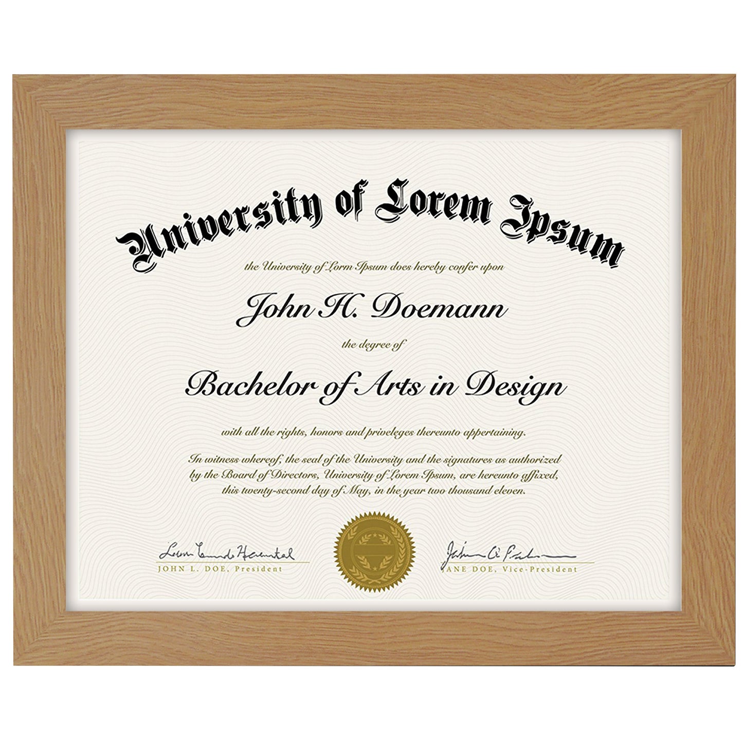 8.5x11 Diploma Frame | Choose Your Color