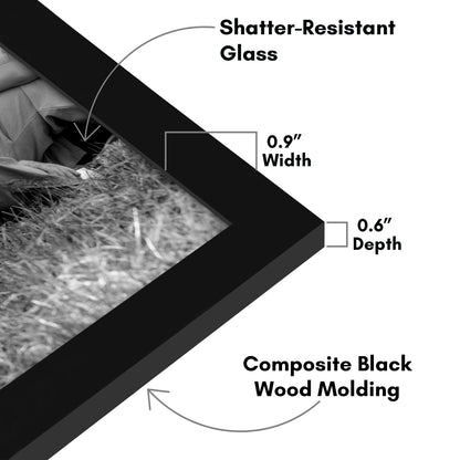 Americanflat | Set of 10 Picture Frames with Shatter-Resistant Glass | Gallery Wall Frame Set with Two 8x10, Four 5x7 and Four 4x6 Frames | Signature Collection | Black