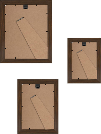 Americanflat | Set of 10 Picture Frames with Shatter-Resistant Glass | Gallery Wall Frame Set with Two 8x10, Four 5x7 and Four 4x6 Frames | Signature Collection | Walnut