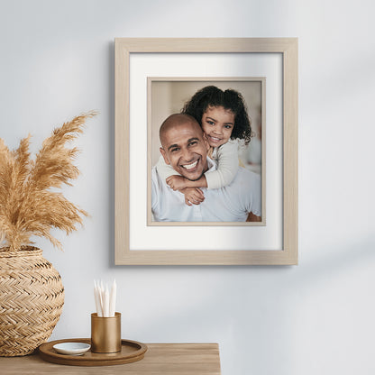 Americanflat Picture Frame With Shatter-Resistant Glass | Decorative Inner Mat Accent | Gallery-Style