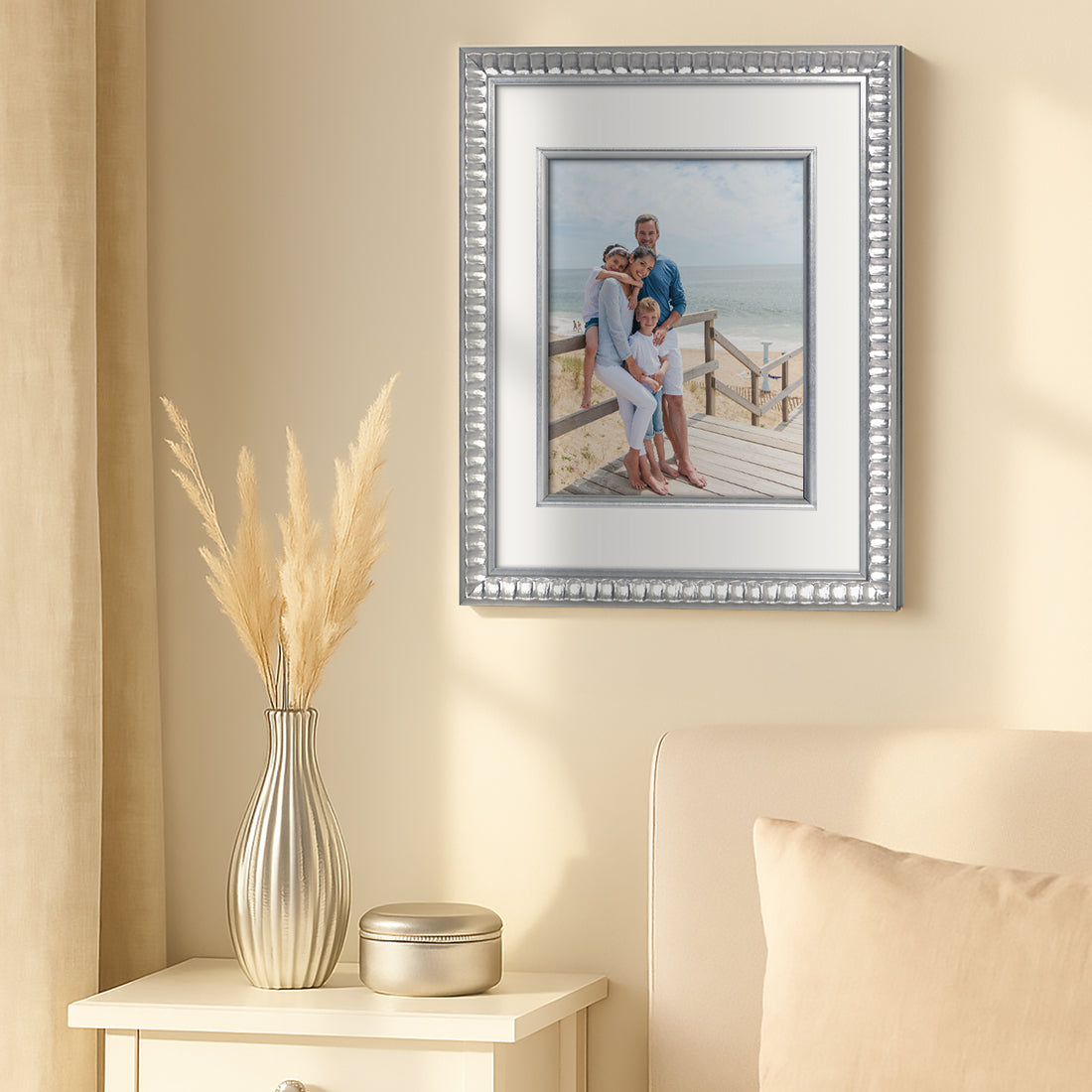 Americanflat Picture Frame With Shatter-Resistant Glass | Decorative Inner Mat Accent | Gallery-Style
