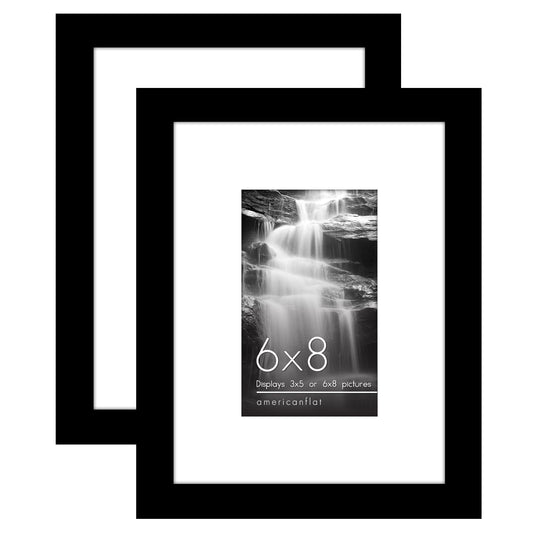 Set of 2 - Classic Gallery Picture Frame with Mat | Galleria Collection