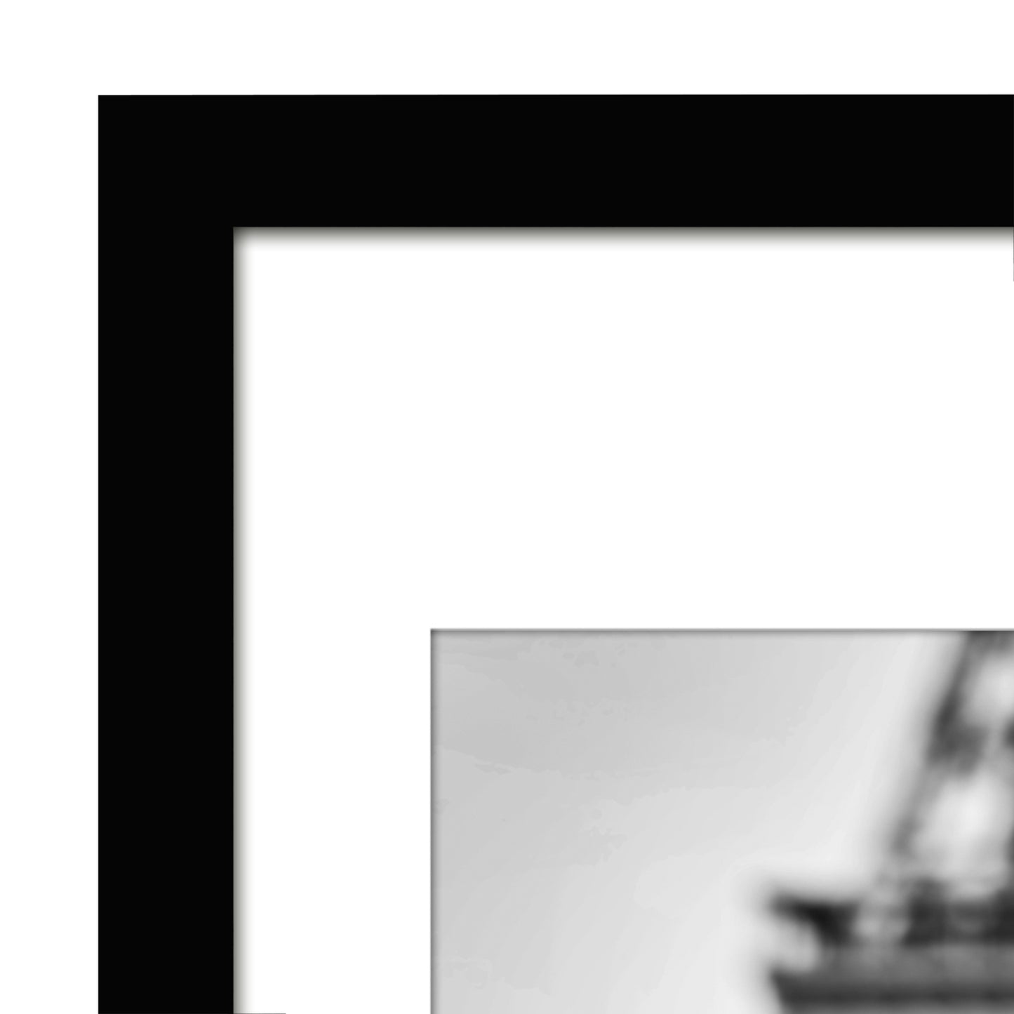 Americanflat | 8x12 | Picture Frame with Polished Plexiglass | Set of 5 | Use as 6x8 Frame with Mat or Display 8x12 Photo Without Mat | Galleria Collection | Picture Frames for Wall Display | Black