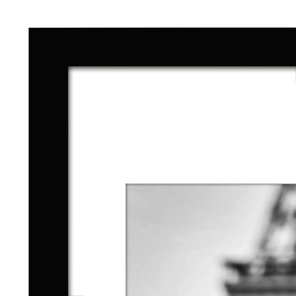 Americanflat | 8x12 | Picture Frame with Polished Plexiglass | Set of 5 | Use as 6x8 Frame with Mat or Display 8x12 Photo Without Mat | Galleria Collection | Picture Frames for Wall Display | Black