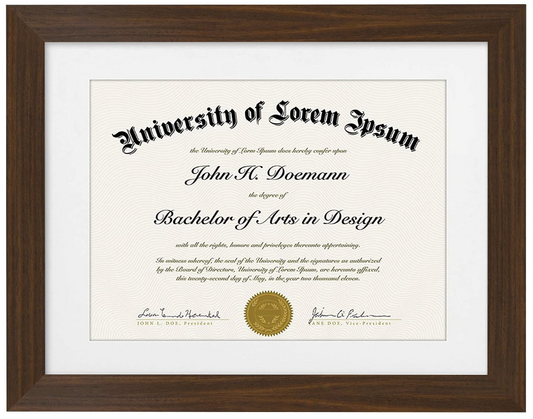 8.5x11 Diploma Frame - Use as Diploma Frame or Certificate Frame with Shatter Resistant Glass - For Wall and Tabletop