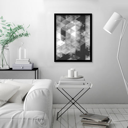 Geometric Grey by LILA + LOLA Framed Print