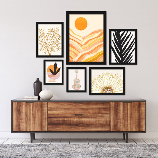 Modern Tropical Pastels Framed Gallery Wall Set - Art Set - Americanflat