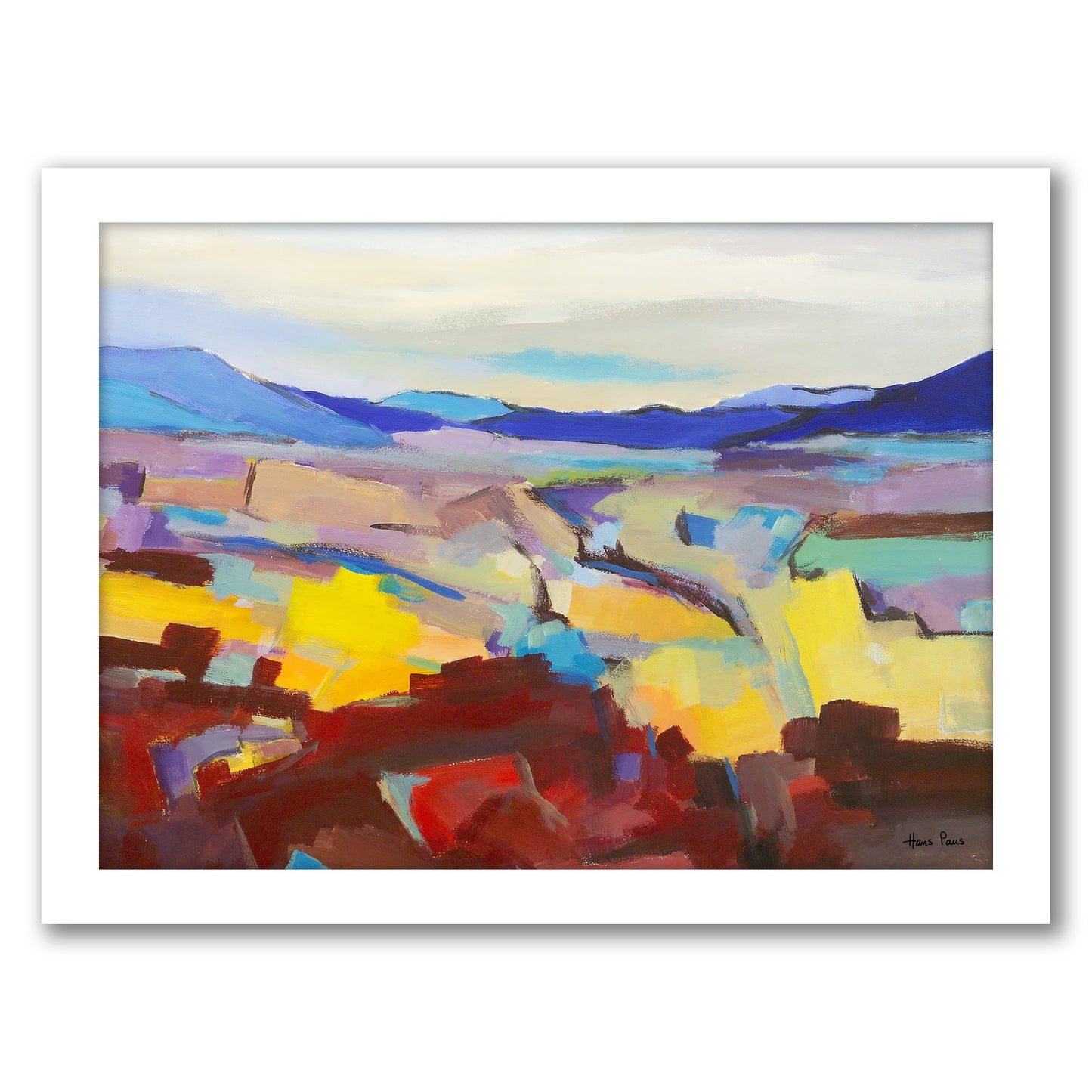 Abstract Landscape 4 By Hans Paus - Framed Print